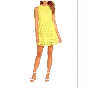 Lilly Pulitzer Indira Dress, Rayon Eyelet, Lilly’s Lemon